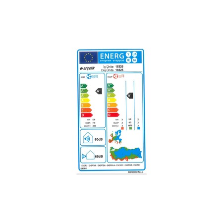 Arçelik Ekolojik 18325 A++ 18000 BTU Inverter Duvar Tipi Klima - Thumbnail