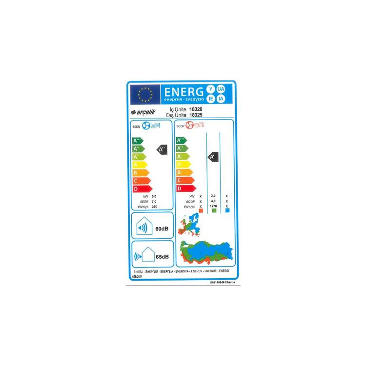 Arçelik Ekolojik 18325 A++ 18000 BTU Inverter Duvar Tipi Klima