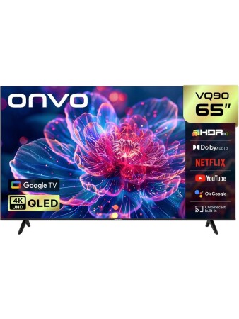 Onvo 65VQ90F3UA 65'' 165 Ekran Uydu Alıcılı 4K Ultra HD Google Smart QLED TV - 1