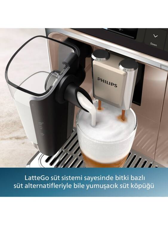 Philips 5500 Serisi LatteGo Tam Otomatik Espresso Makinesi 20 Sıcak ve Soğuk İçecek, Renkli Dokunmatik Ekran, EP5543/80