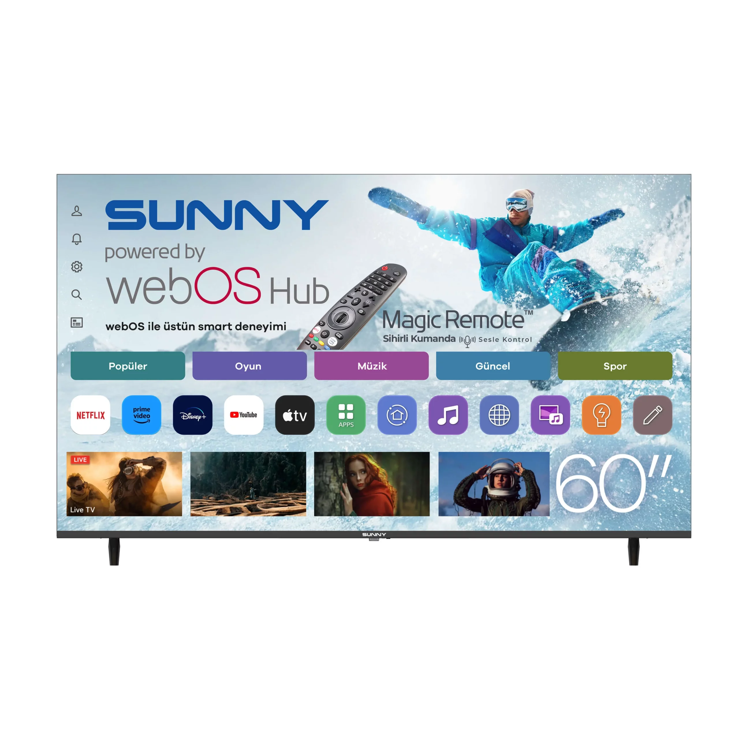 Sunny - SUNNY 60 QLED WEBOS TV (SN60QLEDM-W02M) 152 EKRAN
