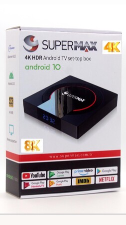 Supermax MX10 4K Ultra HD 2 GB Ram 16 GB Hafıza Android TV Box - Thumbnail