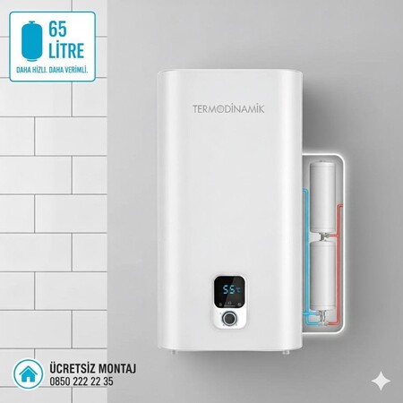 Termodinamik - Termodinamik TD-65D Çift Tank Dijital 65 Litre Termosifon